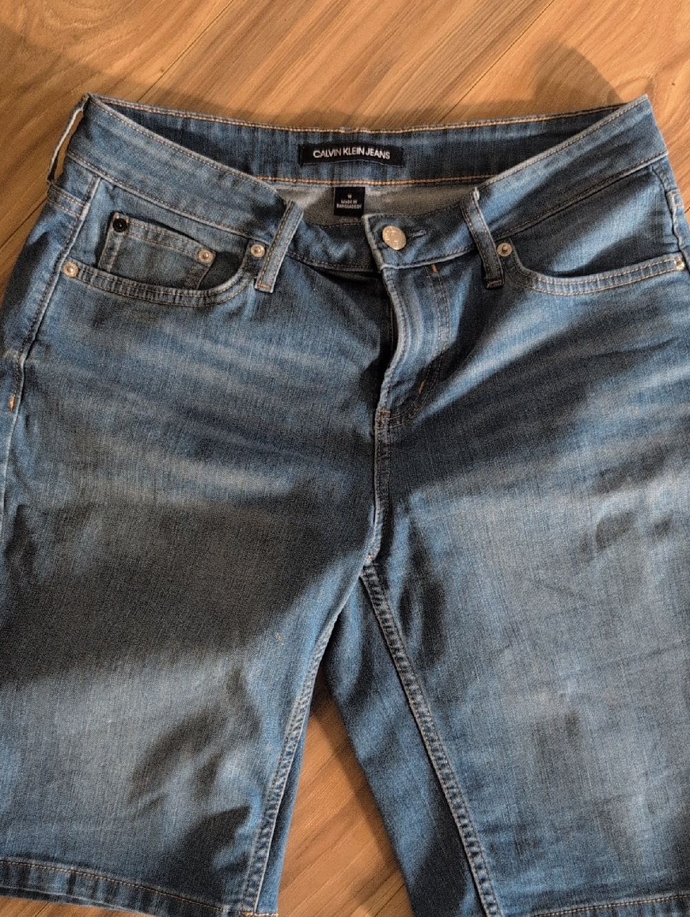 Calvin Klein Women's Blue Denim Relaxed Shorts